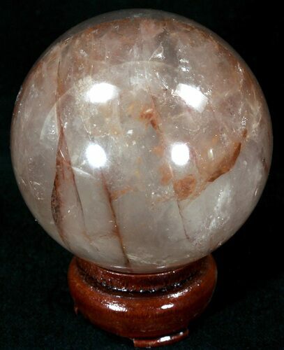 Polished Hematoid (Harlequin) Quartz Sphere #32113